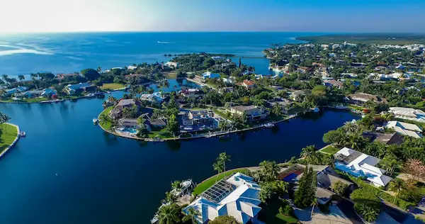 Aerial view of the Ocean Reef Club in Key Largo